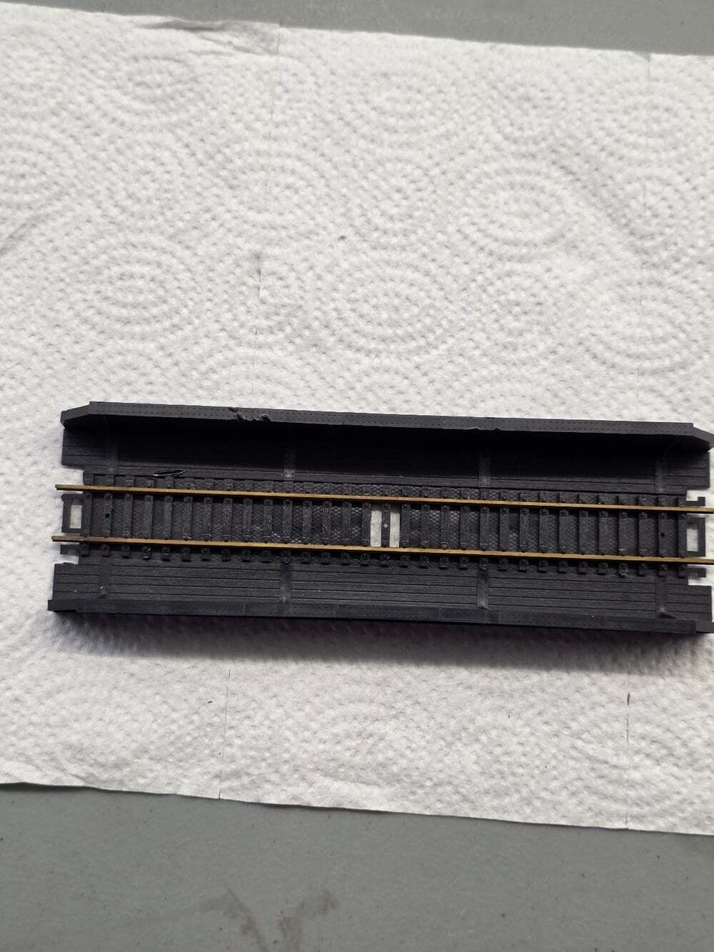 HO Scale Model Railroad Track Bridge Segment Approx 7.25" Brass Rail